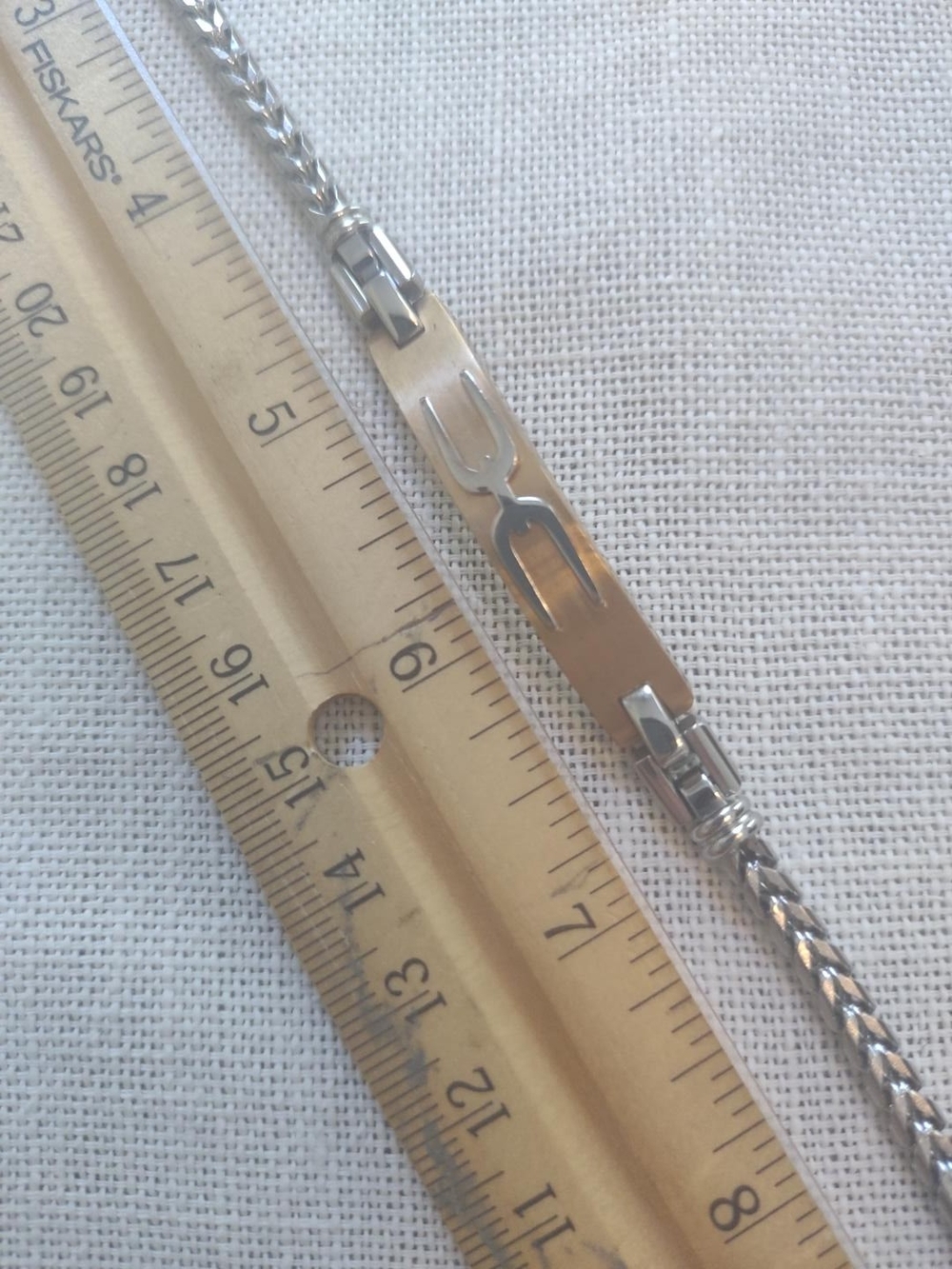 Tungsten Elements Silver-Tone ID Bracelet